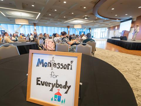 people at the montessori conference