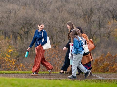 Montessori guides taking a walk together