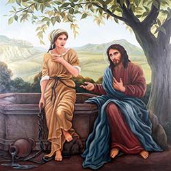 The woman at the well painting